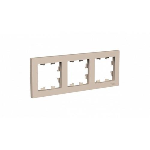 ATLASDESIGN 3-постовая РАМКА, универсальная, ПЕСОЧНЫЙ, ATN001203