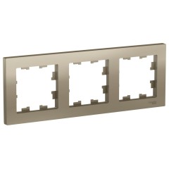 ATLASDESIGN 3-постовая РАМКА, универсальная, ШАМПАНЬ, ATN000503