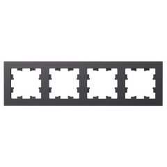 ATLASDESIGN 4-постовая РАМКА, универсальная, БАЗАЛЬТ, ATN001404