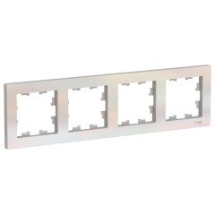 ATLASDESIGN 4-постовая РАМКА, универсальная, ЖЕМЧУГ, ATN000404