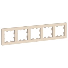 ATLASDESIGN 5-постовая РАМКА, универсальная, БЕЖЕВЫЙ, ATN000205