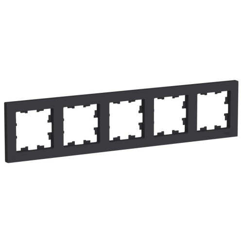 ATLASDESIGN 5-постовая РАМКА, универсальная, КАРБОН, ATN001005