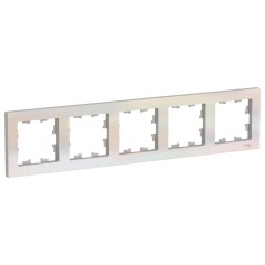 ATLASDESIGN 5-постовая РАМКА, универсальная, ЖЕМЧУГ, ATN000405