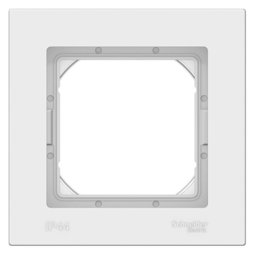 ATLASDESIGN AQUA 1-постовая РАМКА IP44, БЕЛЫЙ, ATN440101
