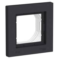 ATLASDESIGN AQUA Рамка IP44 1-постовая , карбон, ATN441001