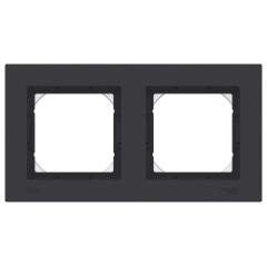 ATLASDESIGN AQUA Рамка IP44 2-постовая , карбон, ATN441002