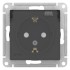 ATLASDESIGN AQUA розетка с заземлением  со шторк с крышк., 16А, IP44, карбон, ATN441046