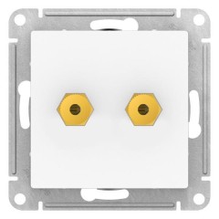 ATLASDESIGN АУДИОРОЗЕТКА двойная, ЛОТОС, ATN001387