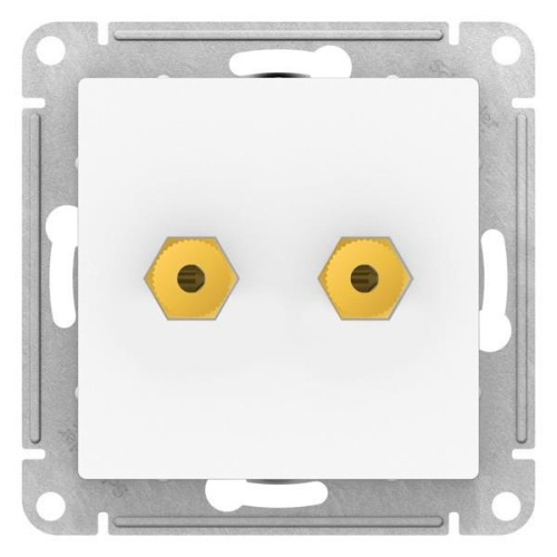 ATLASDESIGN АУДИОРОЗЕТКА двойная, ЛОТОС, ATN001387