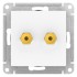 ATLASDESIGN АУДИОРОЗЕТКА двойная, ЛОТОС, ATN001387