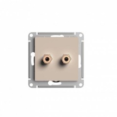 ATLASDESIGN АУДИОРОЗЕТКА двойная, ПЕСОЧНЫЙ, ATN001287