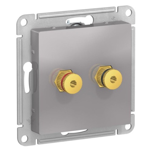 ATLASDESIGN АУДИОРОЗЕТКА двухместная, АЛЮМИНИЙ, ATN000387