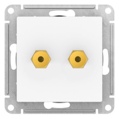 ATLASDESIGN АУДИОРОЗЕТКА двухместная, БЕЛЫЙ, ATN000187