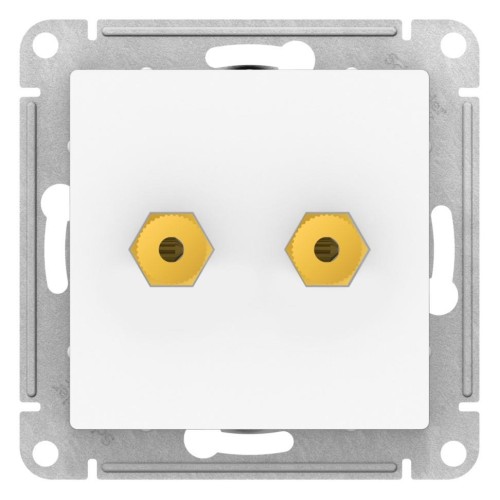 ATLASDESIGN АУДИОРОЗЕТКА двухместная, БЕЛЫЙ, ATN000187