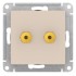 ATLASDESIGN АУДИОРОЗЕТКА двухместная, БЕЖЕВЫЙ, ATN000287