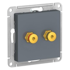 ATLASDESIGN АУДИОРОЗЕТКА двухместная, ГРИФЕЛЬ, ATN000787