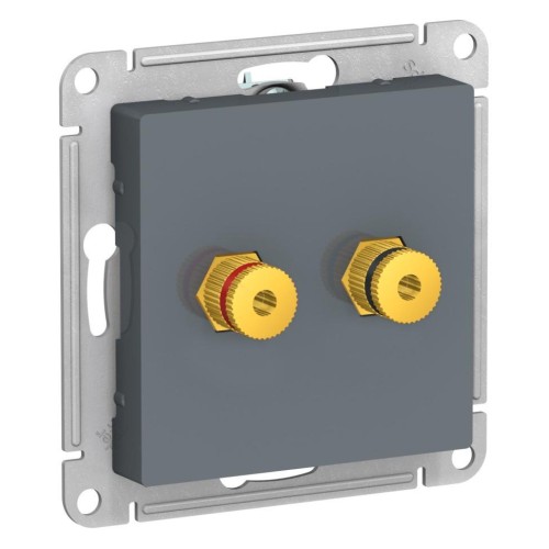 ATLASDESIGN АУДИОРОЗЕТКА двухместная, ГРИФЕЛЬ, ATN000787