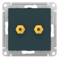 ATLASDESIGN АУДИОРОЗЕТКА двухместная, ИЗУМРУД, ATN000887