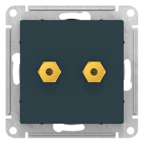 ATLASDESIGN АУДИОРОЗЕТКА двухместная, ИЗУМРУД, ATN000887