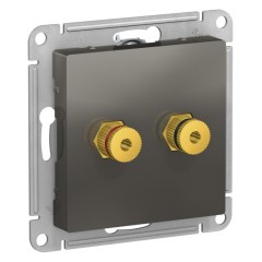 ATLASDESIGN АУДИОРОЗЕТКА двухместная, СТАЛЬ, ATN000987