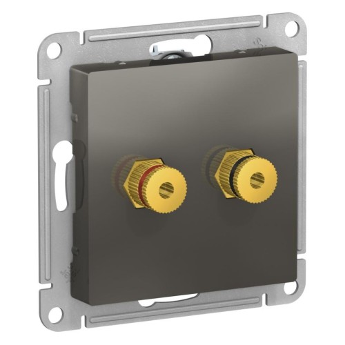 ATLASDESIGN АУДИОРОЗЕТКА двухместная, СТАЛЬ, ATN000987