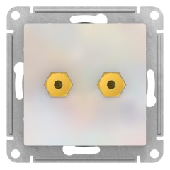 ATLASDESIGN АУДИОРОЗЕТКА двухместная, ЖЕМЧУГ, ATN000487