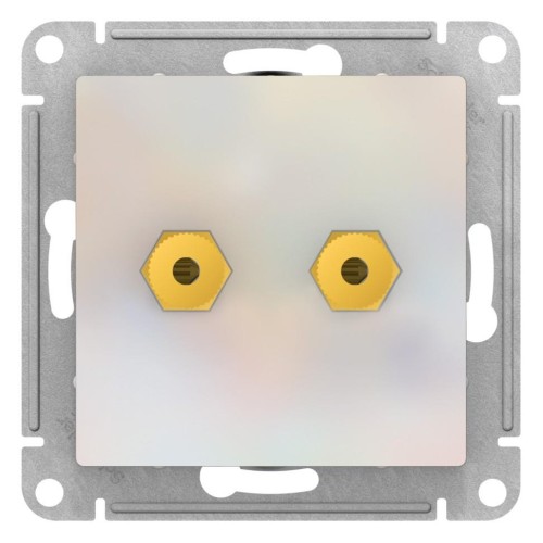 ATLASDESIGN АУДИОРОЗЕТКА двухместная, ЖЕМЧУГ, ATN000487