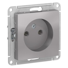 ATLASDESIGN РОЗЕТКА без заземления, 16А, механизм, АЛЮМИНИЙ, ATN000341