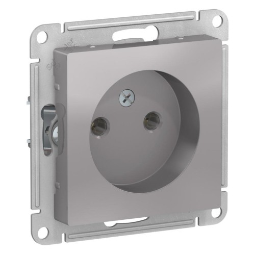 ATLASDESIGN РОЗЕТКА без заземления, 16А, механизм, АЛЮМИНИЙ, ATN000341