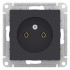 ATLASDESIGN РОЗЕТКА без заземления, 16А, механизм, КАРБОН, ATN001041