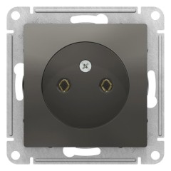 ATLASDESIGN РОЗЕТКА без заземления, 16А, механизм, СТАЛЬ, ATN000941
