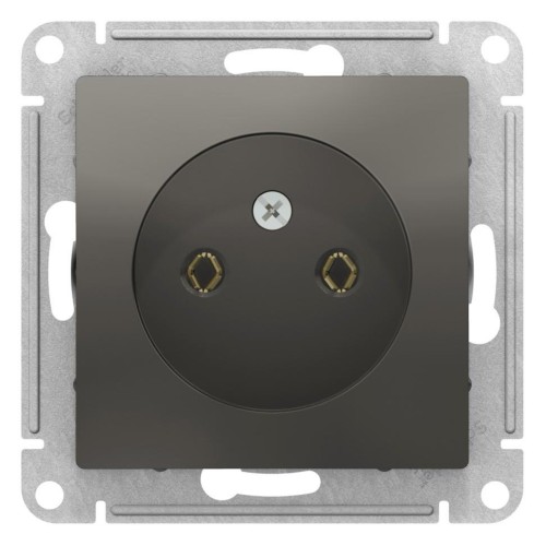 ATLASDESIGN РОЗЕТКА без заземления, 16А, механизм, СТАЛЬ, ATN000941