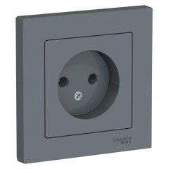 ATLASDESIGN РОЗЕТКА без заземления, 16А, в сборе, ГРИФЕЛЬ, ATN000740