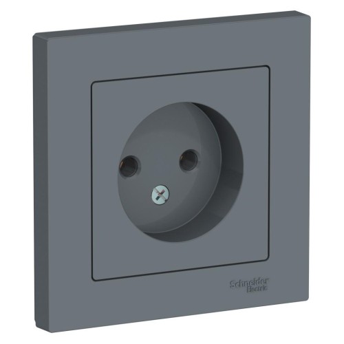 ATLASDESIGN РОЗЕТКА без заземления, 16А, в сборе, ГРИФЕЛЬ, ATN000740