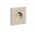 ATLASDESIGN РОЗЕТКА без заземления, 16А, в сборе, ПЕСОЧНЫЙ, ATN001240