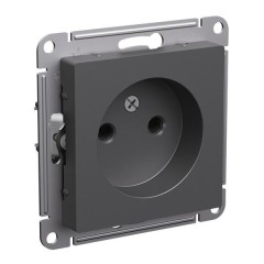 ATLASDESIGN РОЗЕТКА без заземления без шторок, 16А, механизм, БАЗАЛЬТ, ATN001441