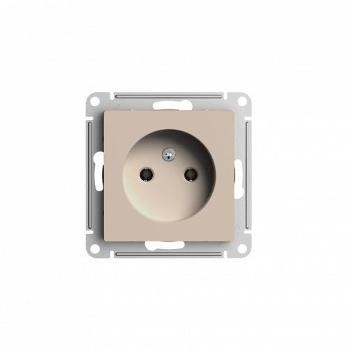 ATLASDESIGN РОЗЕТКА без заземления без шторок, 16А, механизм, ПЕСОЧНЫЙ, ATN001241