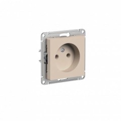 ATLASDESIGN РОЗЕТКА без заземления без шторок, 16А, механизм, ПЕСОЧНЫЙ, ATN001241