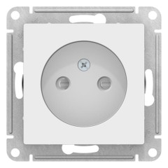 ATLASDESIGN РОЗЕТКА без заземления со шторками, 16А, механизм, БЕЛЫЙ, ATN000149