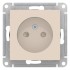 ATLASDESIGN РОЗЕТКА без заземления со шторками, 16А, механизм, БЕЖЕВЫЙ, ATN000249