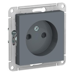 ATLASDESIGN РОЗЕТКА без заземления со шторками, 16А, механизм, ГРИФЕЛЬ, ATN000749