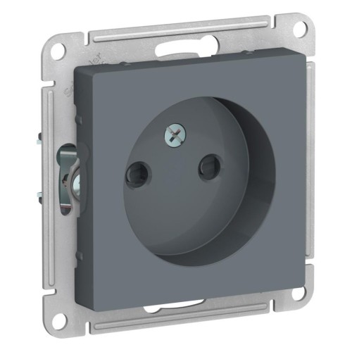 ATLASDESIGN РОЗЕТКА без заземления со шторками, 16А, механизм, ГРИФЕЛЬ, ATN000749