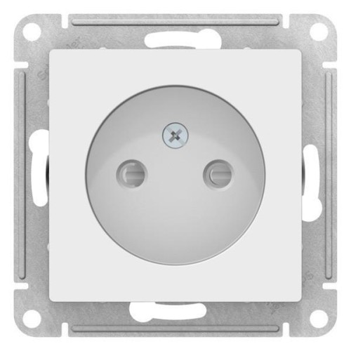 ATLASDESIGN РОЗЕТКА без заземления со шторками, 16А, механизм, ЛОТОС, ATN001349