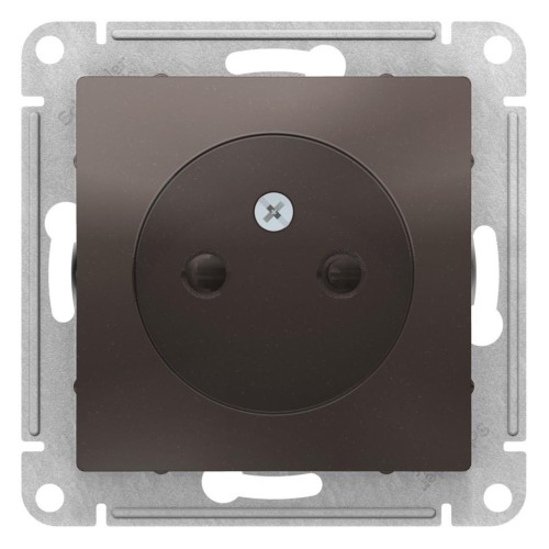 ATLASDESIGN РОЗЕТКА без заземления со шторками, 16А, механизм, МОККО, ATN000649