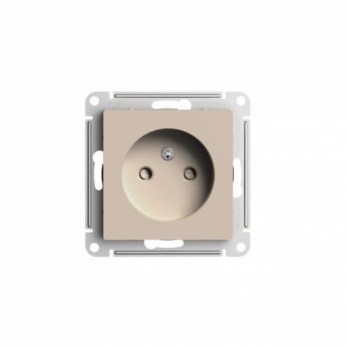ATLASDESIGN РОЗЕТКА без заземления со шторками, 16А, механизм, ПЕСОЧНЫЙ, ATN001249