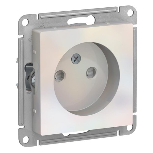 ATLASDESIGN РОЗЕТКА без заземления со шторками, 16А, механизм, ЖЕМЧУГ, ATN000449