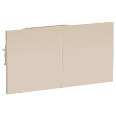 ATLASDESIGN РОЗЕТКА двойн. с заземл.со штор.со сдвиж. крышк, 16А, в сборе, ПЕСОЧ, ATN001228