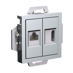 ATLASDESIGN РОЗЕТКА двойная HDMI+RJ45, кат.5Е, механизм, АЛЮМИНИЙ, ATN000382