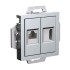 ATLASDESIGN РОЗЕТКА двойная HDMI+RJ45, кат.5Е, механизм, АЛЮМИНИЙ, ATN000382