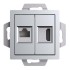 ATLASDESIGN РОЗЕТКА двойная HDMI+RJ45, кат.5Е, механизм, АЛЮМИНИЙ, ATN000382